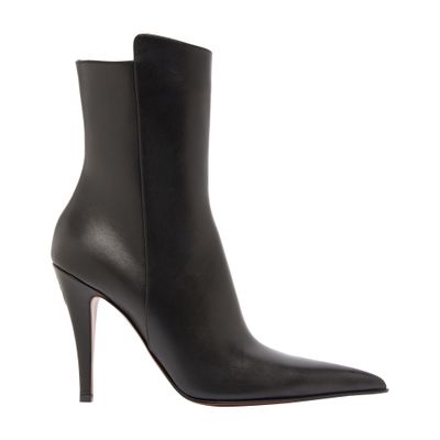 Alexander Mcqueen Leather Boots Birdee In Black