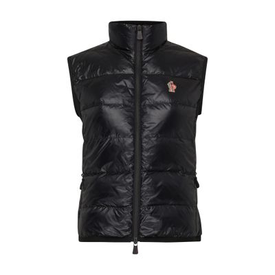 Moncler Sleeveless Down Jacket In Black