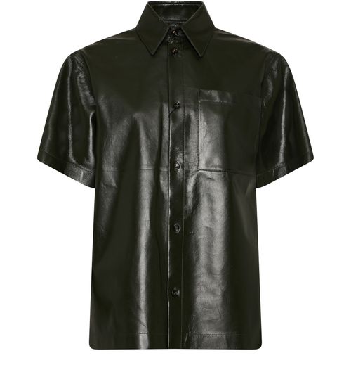 BOTTEGA VENETA 亮面皮革衬衫