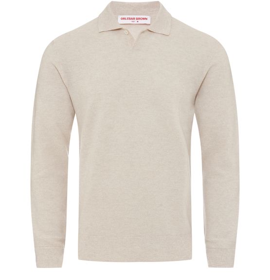 Men s Bruno Cashmere Polo Shirt ORLEBAR BROWN 24S