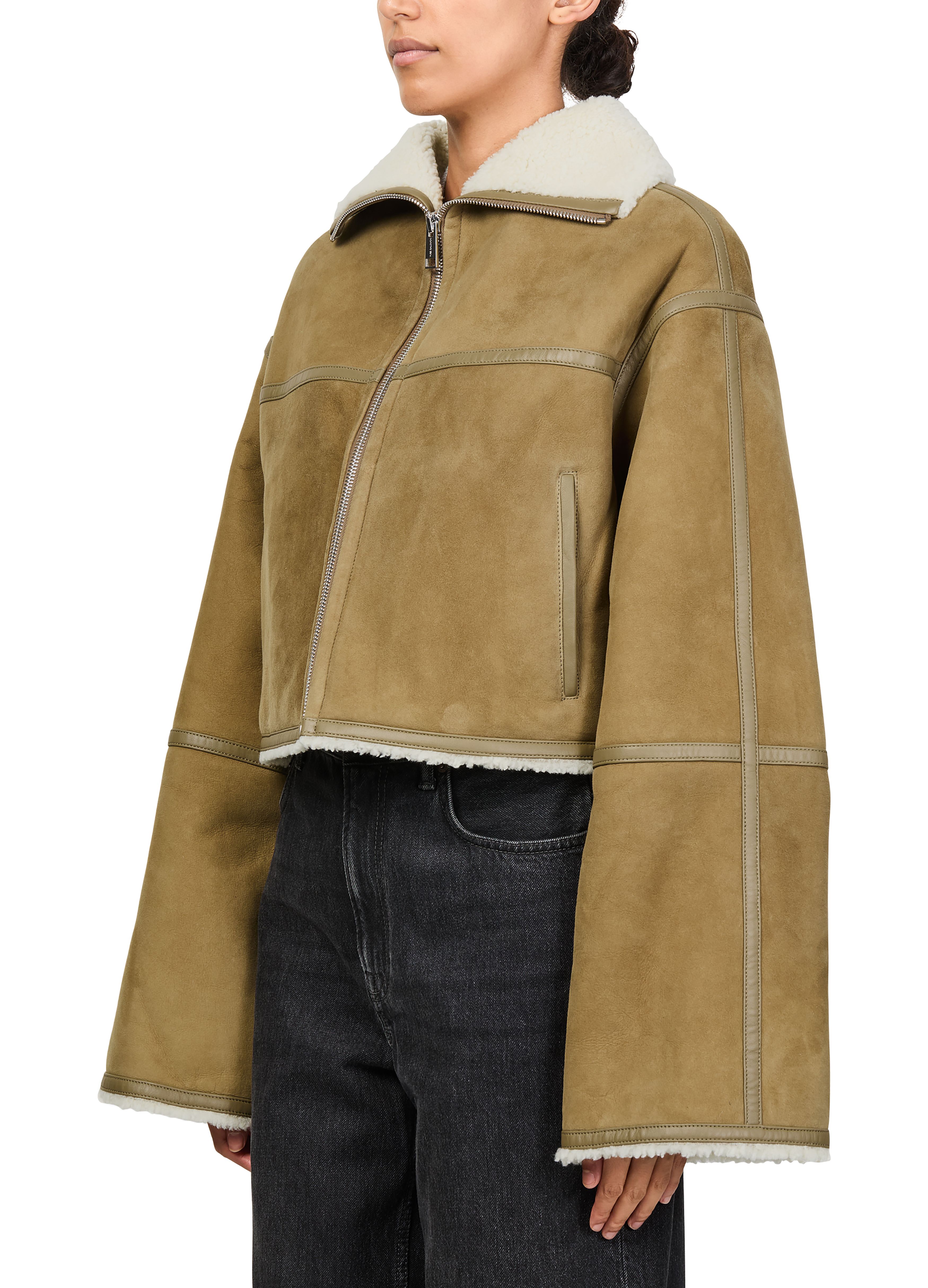 Lambskin leather jacket 4