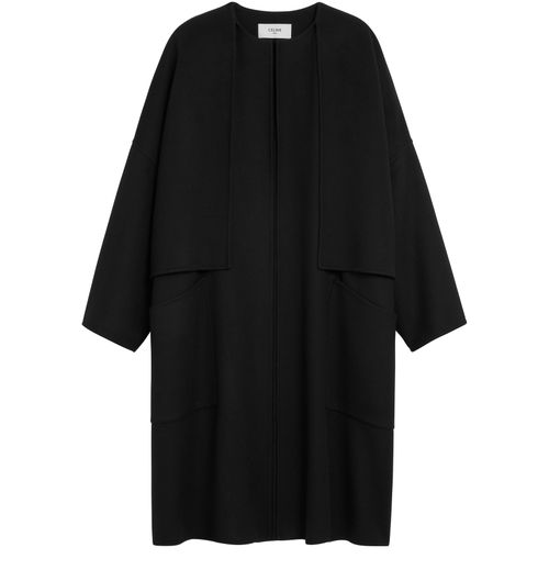 CELINE Coat with pure collar in double face cashmere