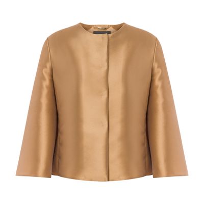 Alberta Ferretti Short Profile Casual Jacket In Beige