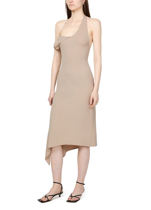 COURREGES Undressed crepe jersey long dress