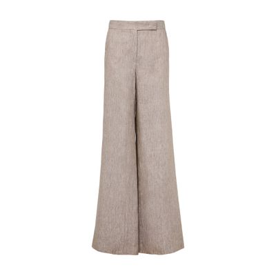 Max Mara Femme Beige Pantalon Large De Tailleur