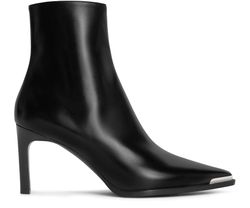 セリーヌ　パンプス　メッシュ　ブーティ　35.5 CELINE ボルドー　レザー