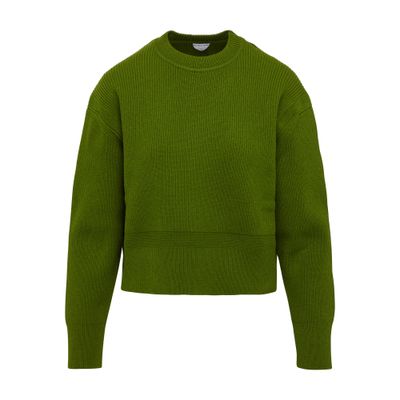 Bottega Veneta English Rib Cashmere Jumper In Jalapeno