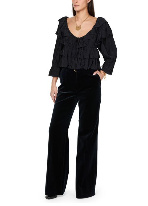 CHLOE Weite Hose aus Velours