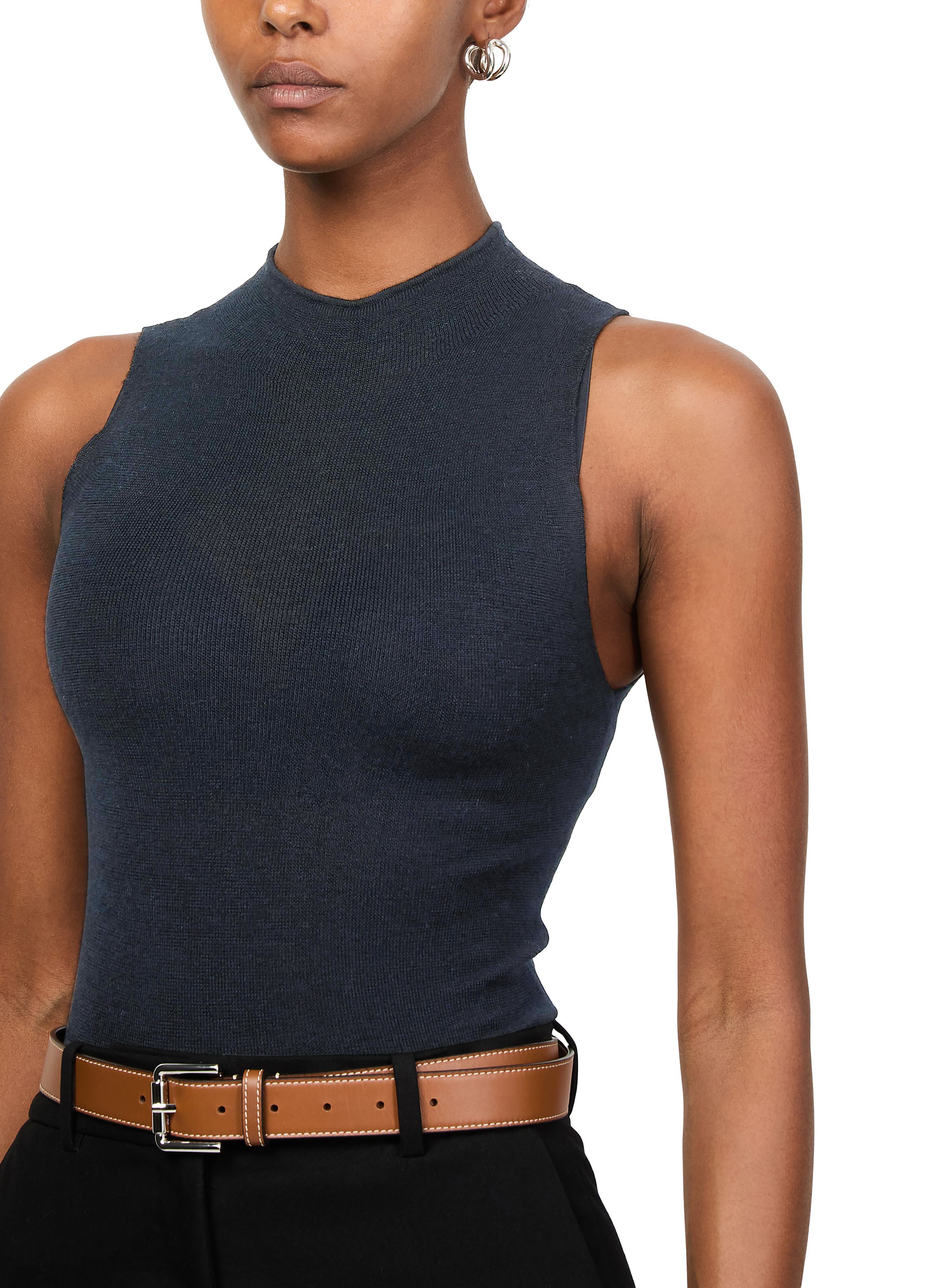 Plain knit vest top thumbnail 3