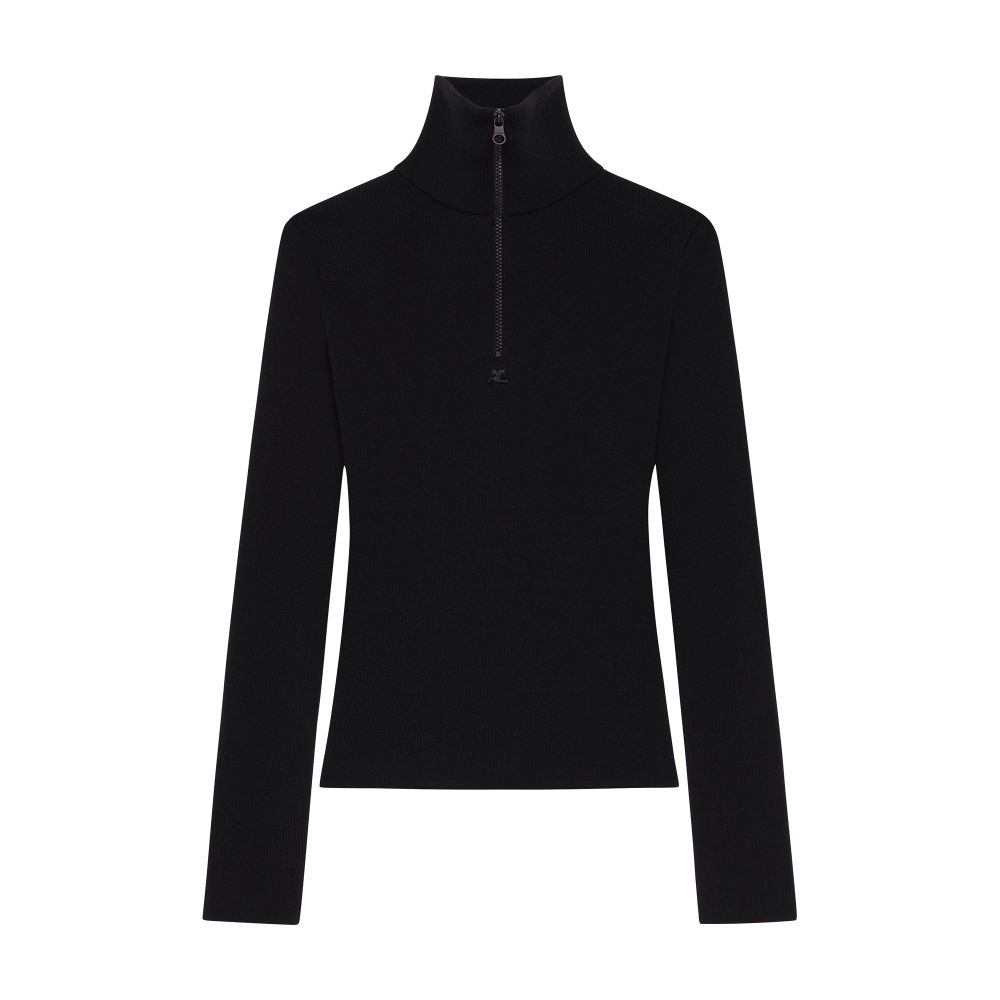 Zipped mockneck sweater thumbnail 7