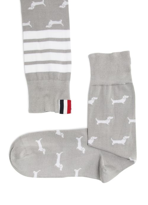 THOM BROWNE Cotton 4Bar socks