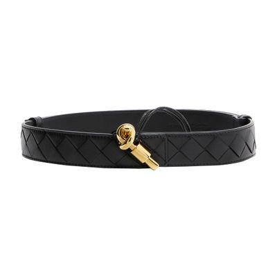 Bottega Veneta Knot Belt In Black