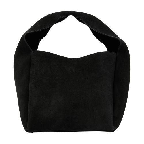 Totême Black Suede Bucket Bag In Black_001