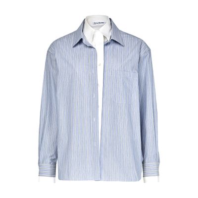 Acne Studios Long Sleeve Blouse In Blue