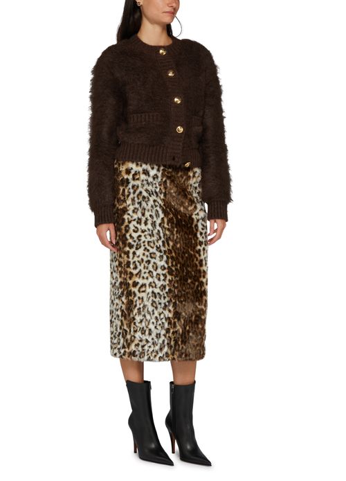 MCQUEEN Knitted cardigan with gold buttons