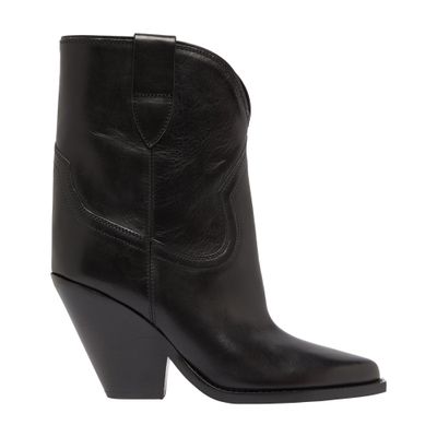 Isabel Marant Leyane Leather Bootie In Black