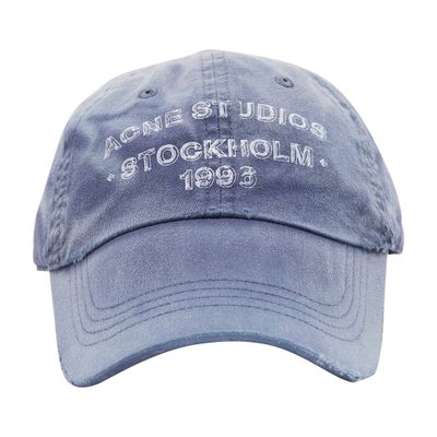 Acne Studios Cap With Logo In Metallic