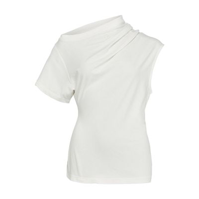 Courrèges Twist Asymetrical T-shirt In White
