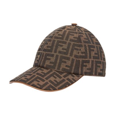 Shop Fendi Baseball Cap In Brown