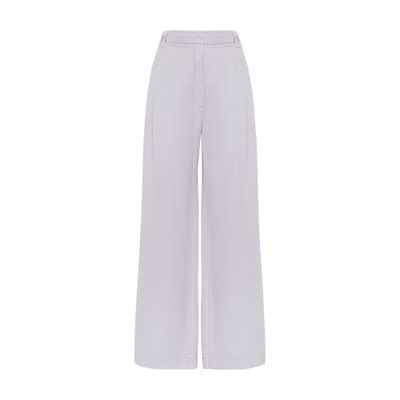 Brunello Cucinelli Wide Smart Trousers In Purple