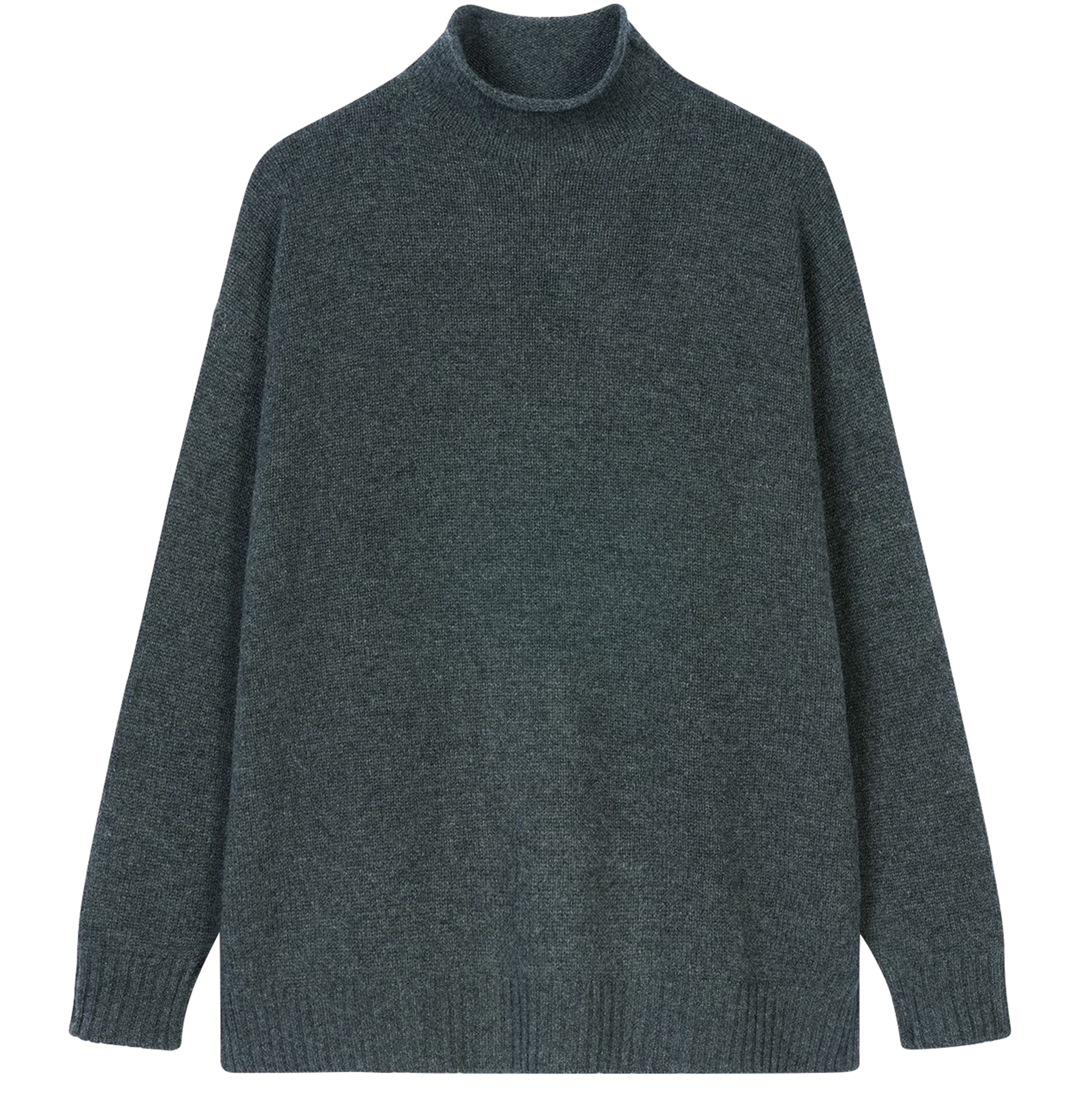 Sweater with large high neck