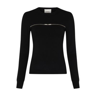Isabel Marant Zip Detail Sweater In Black