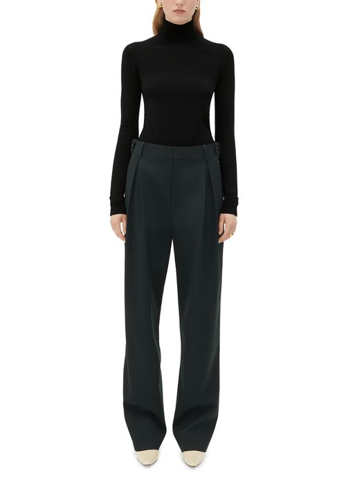 BOTTEGA VENETA Straight-leg wool pants
