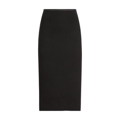 Dolce & Gabbana Wool Crepe Calf-length Pencil Dress In Black