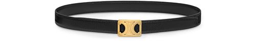 CELINE Medium reversible framed Triomphe belt in taurillon and lizard embossed calfskin