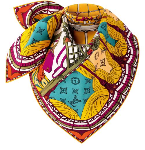 LOUIS VUITTON Carré Fly Away 90