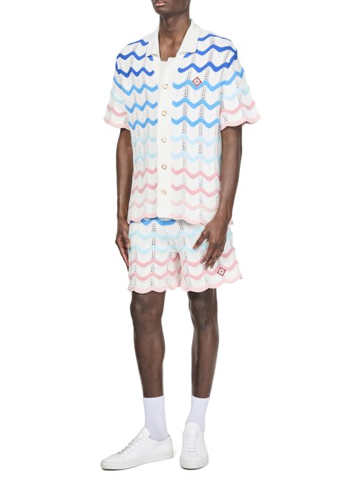 CASABLANCA Wave short-sleeved shirt