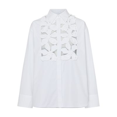 Valentino Embroidered Shirt In White