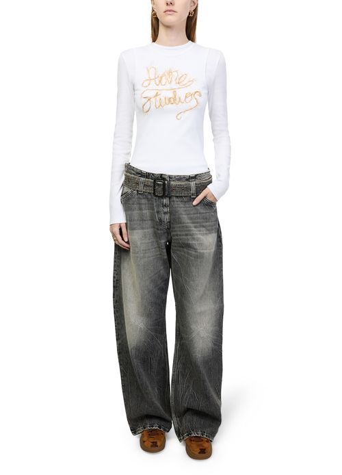 ACNE STUDIOS Belted wide jeans