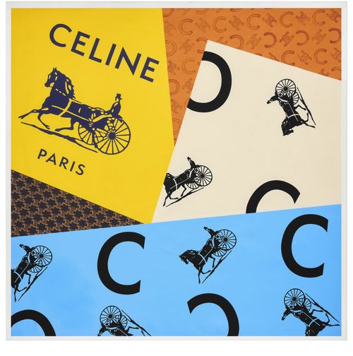 CELINE Square in silk twill