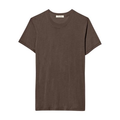 Nili Lotan Lana Short-sleeved T-shirt In Brown