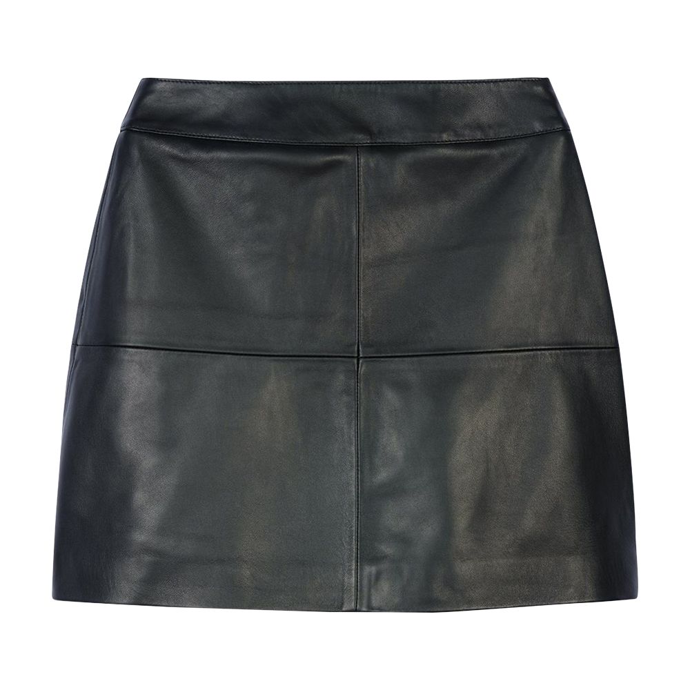 Lamb leather mini skirt thumbnail 5