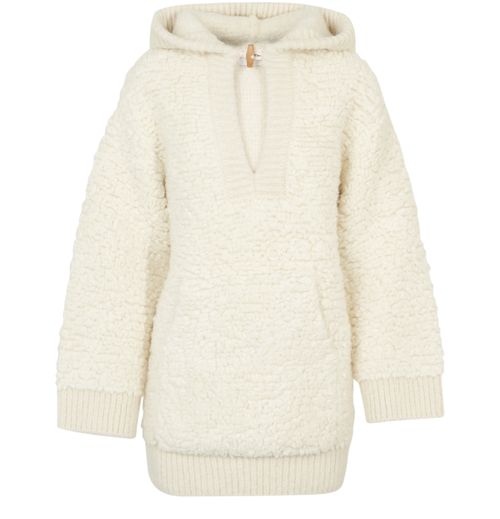 CELINE Sweater with hood in alpaca wool