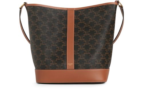 CELINE Medium bucket bag in Triomphe canvas