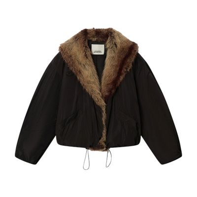 Isabel Marant Charone Fur Coat In Black