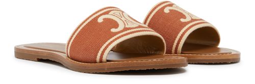 CELINE Celine Lympia mules in triomphe jacquard canvas