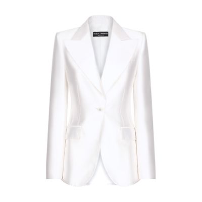 Shop Dolce & Gabbana Single-breasted Turlington Jacket In White