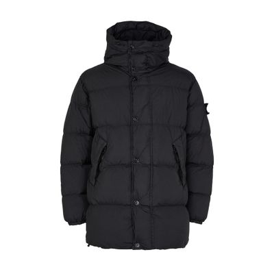 Hooded down jacket