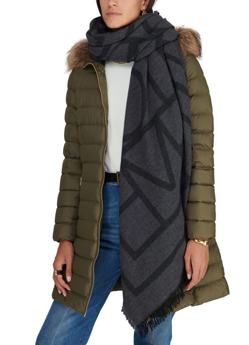 TOTEME Monogram wool cashmere scarf