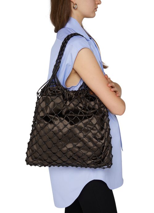 MOSCHINO Nappa mesh bag