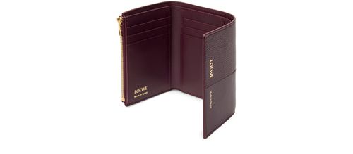 MONCLER Small vertical wallet in smooth and grained calfskin