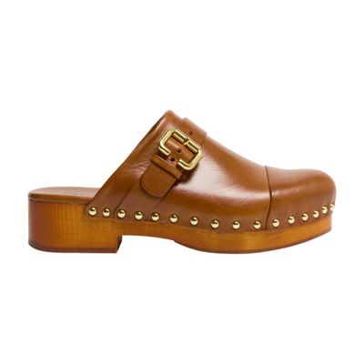 Chloé Jeannette Clogs In Metallic