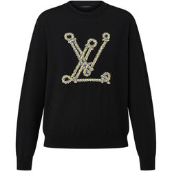 ルイヴィトン リブニット ワッペン Vネック ウール100% M レディース ルイヴィトン リブニット ワッペン Vネック ウール100% M