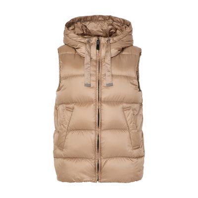 Max Mara Seivi Sleeveless Puffer Jacket - The Cube In Brown