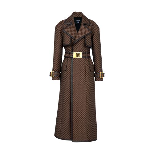 Mini monogram jacquard trench coat