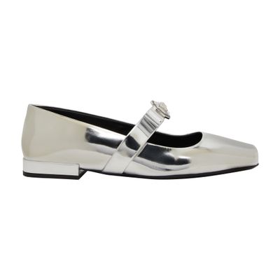 Versace Ballerinas In Silver